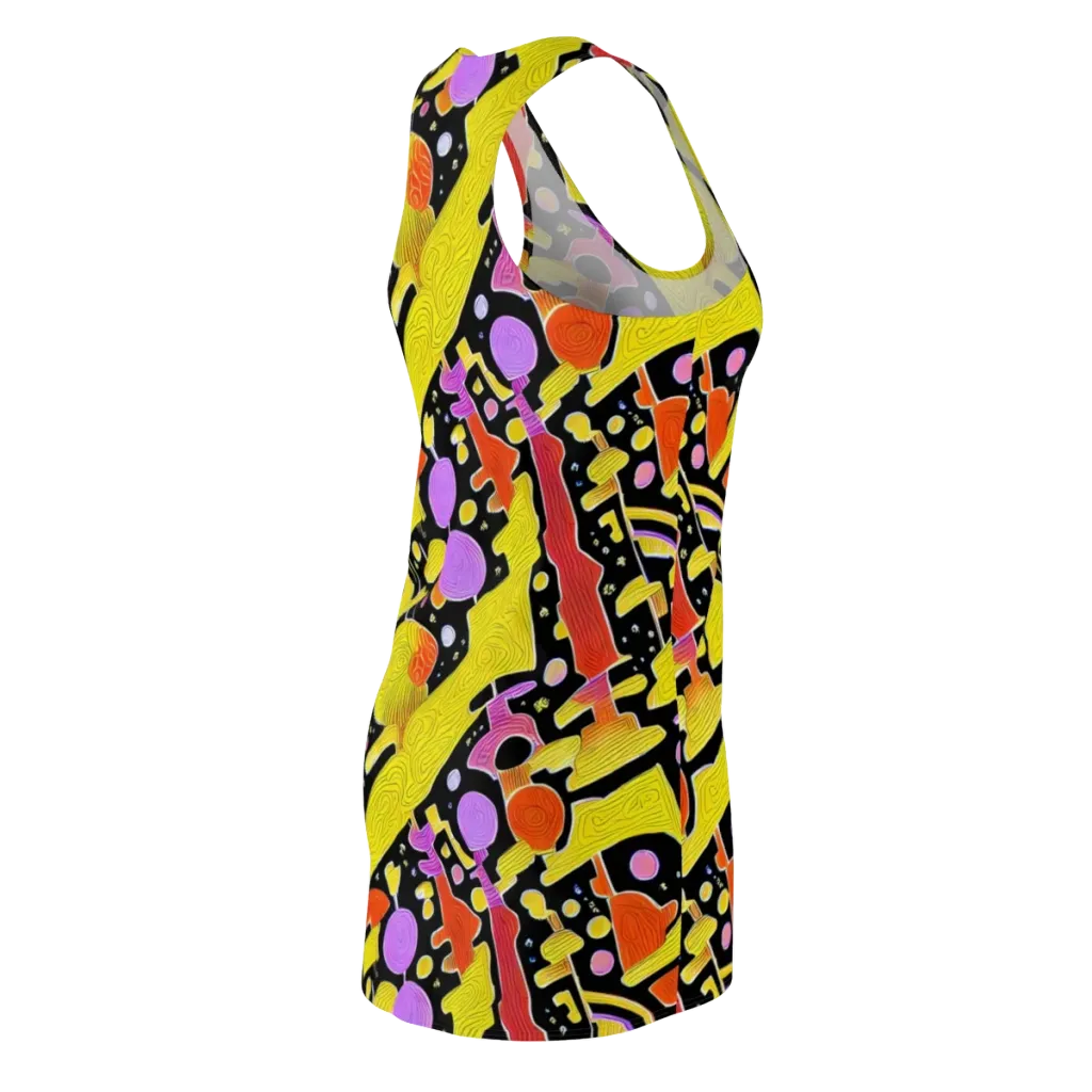 Cosmic Mushroom on Racerback Dress — Back Side
