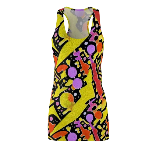 Cosmic Mushroom on a Racerback Dress