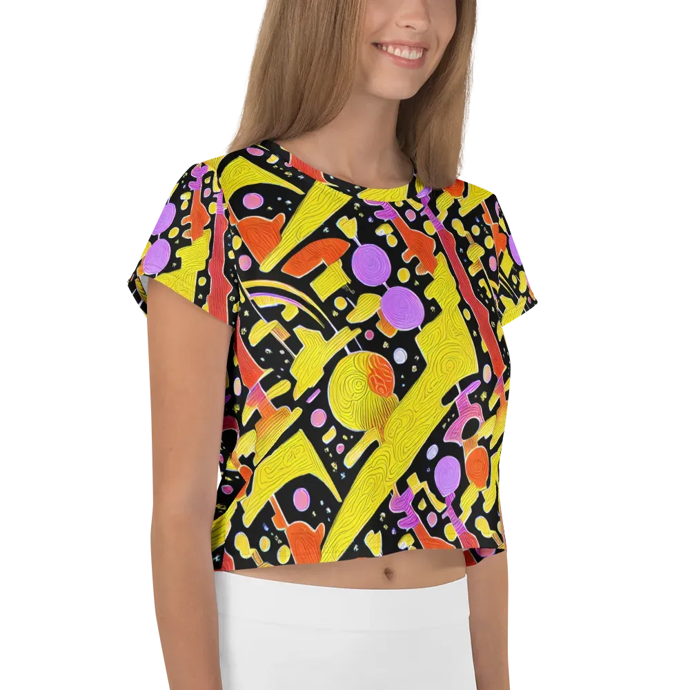 Cosmic Mushroom on Crop Tee — Right
