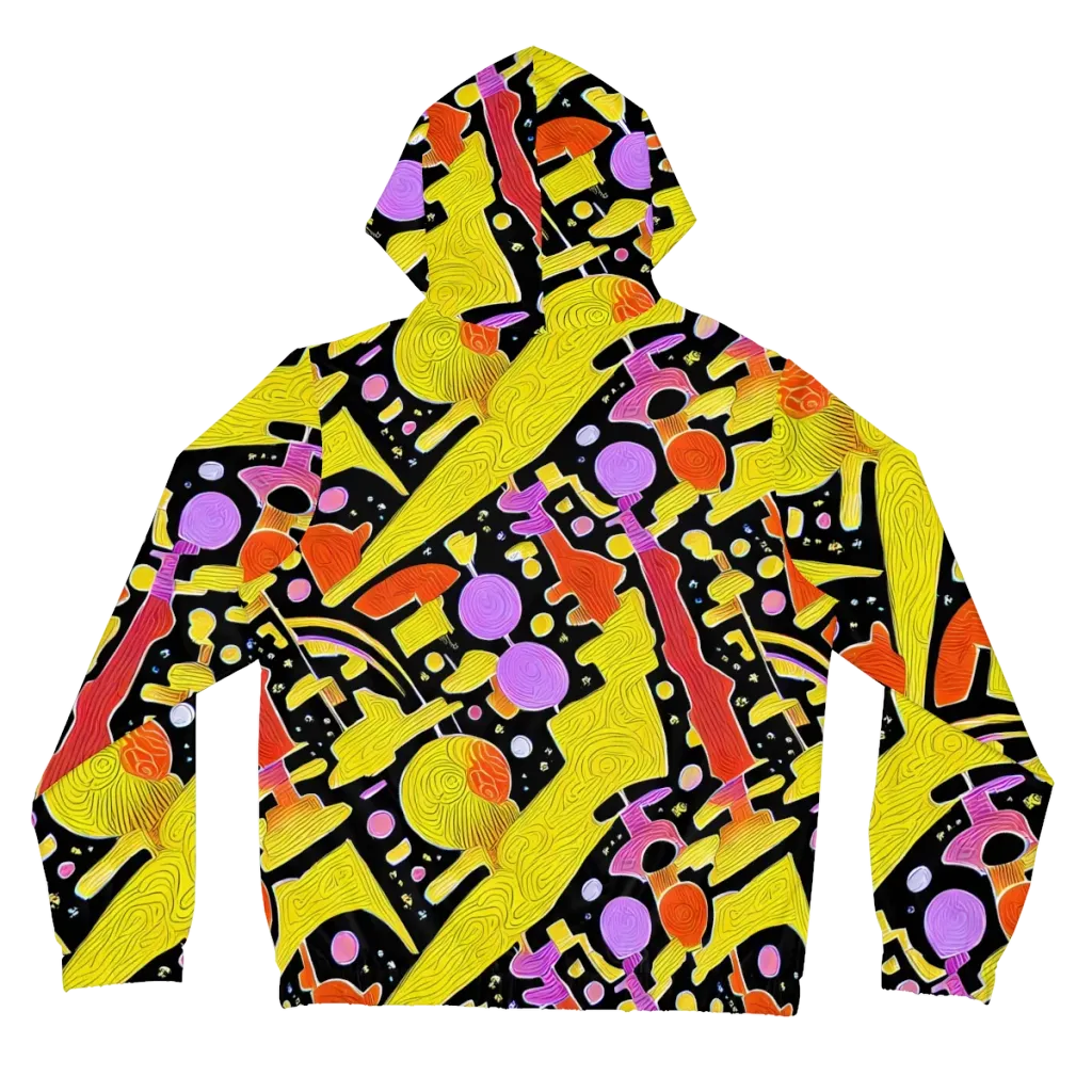 Cosmic Mushroom on Women's Full-Zip Hoodie — Back