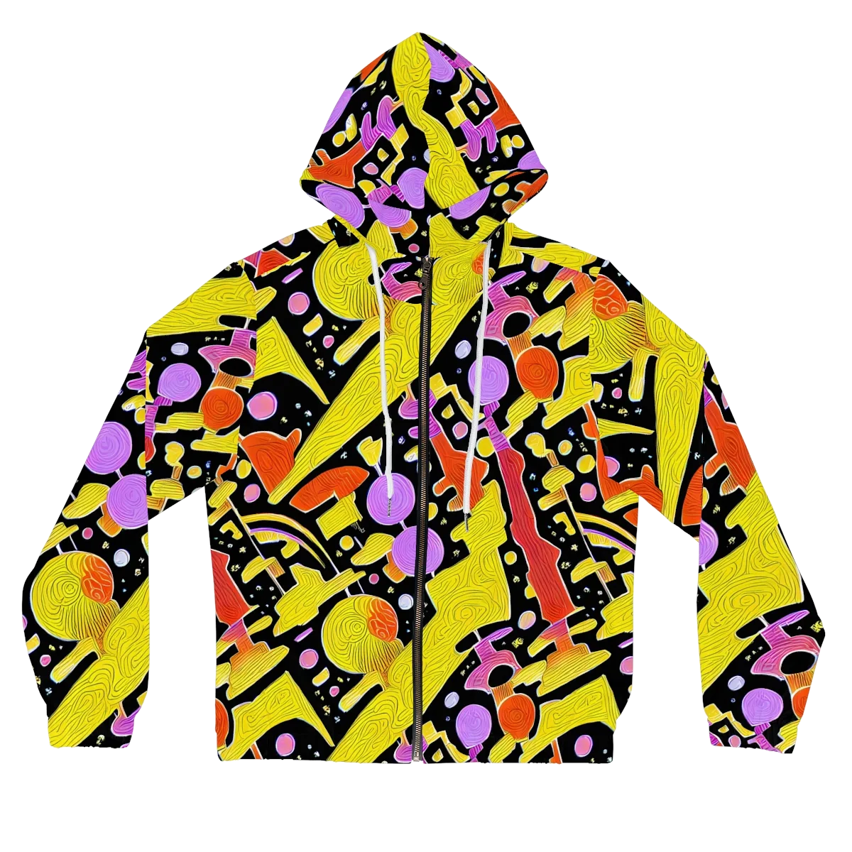Cosmic Mushroom on Women's Full-Zip Hoodie — Front