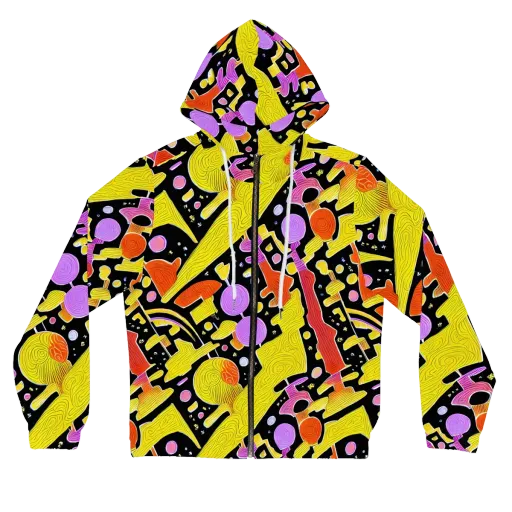 Cosmic Mushroom on a Women's Full-Zip Hoodie