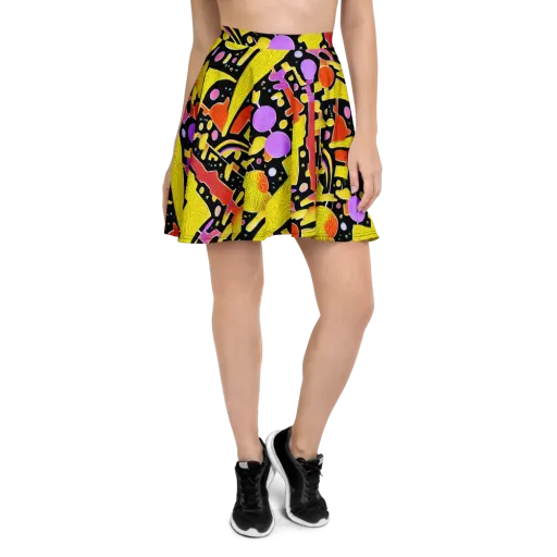 Cosmic Mushroom on a Skater Skirt