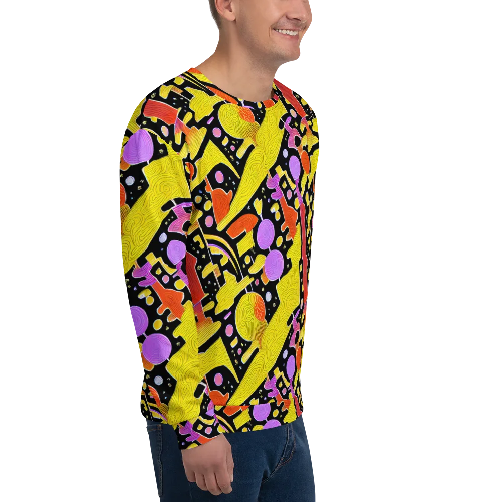 Cosmic Mushroom on Sweatshirt — Right Front