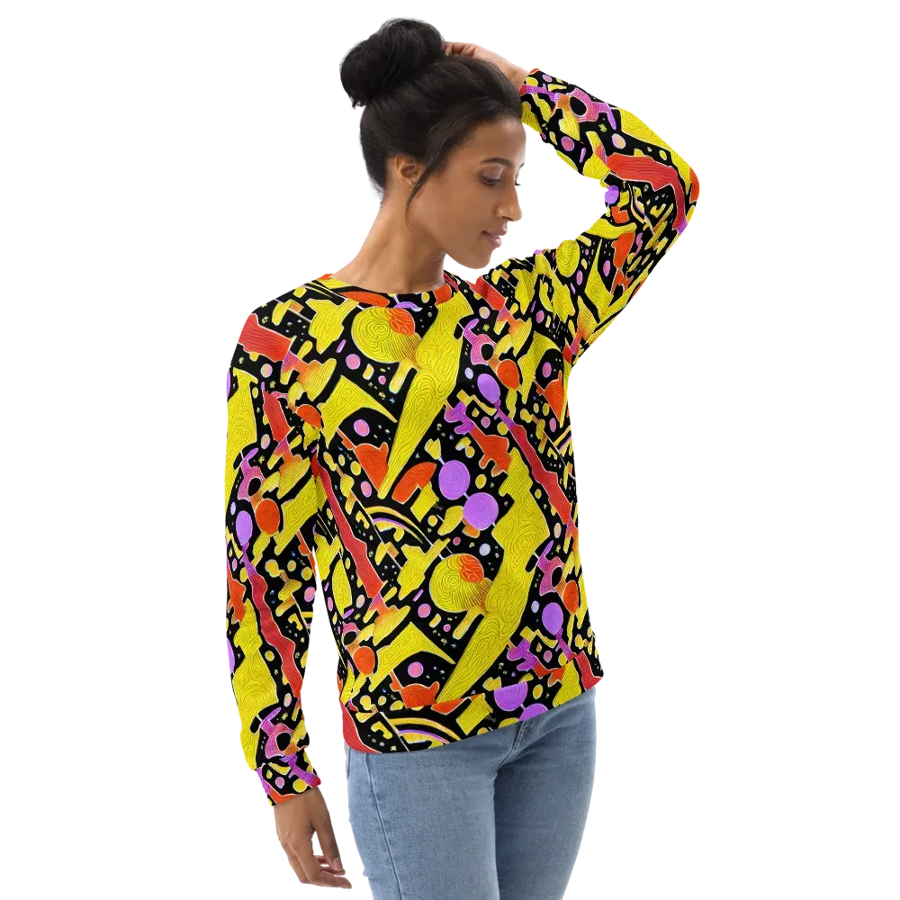 Cosmic Mushroom on Sweatshirt — Right Front