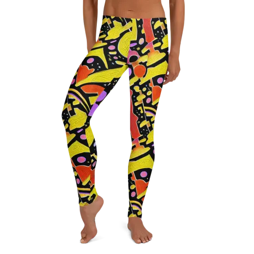 Cosmic Mushroom on a Leggings