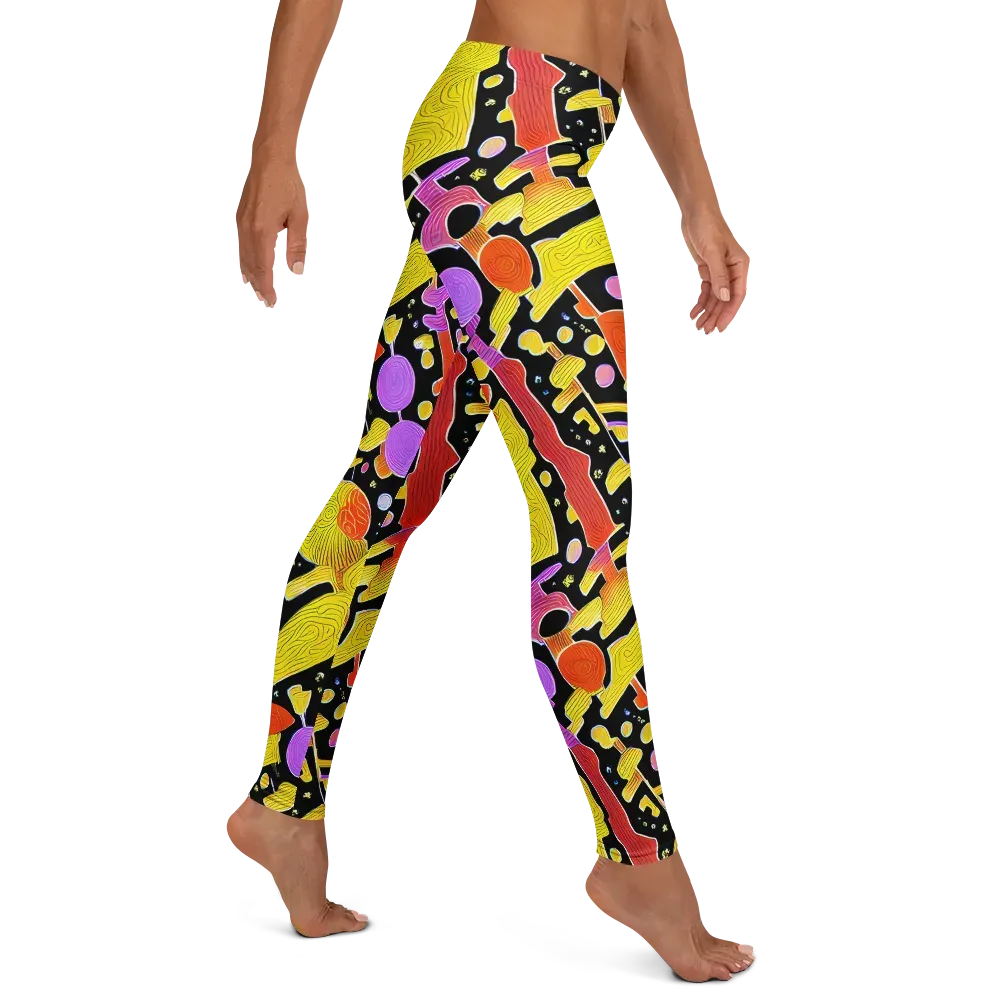Cosmic Mushroom on Leggings — Right