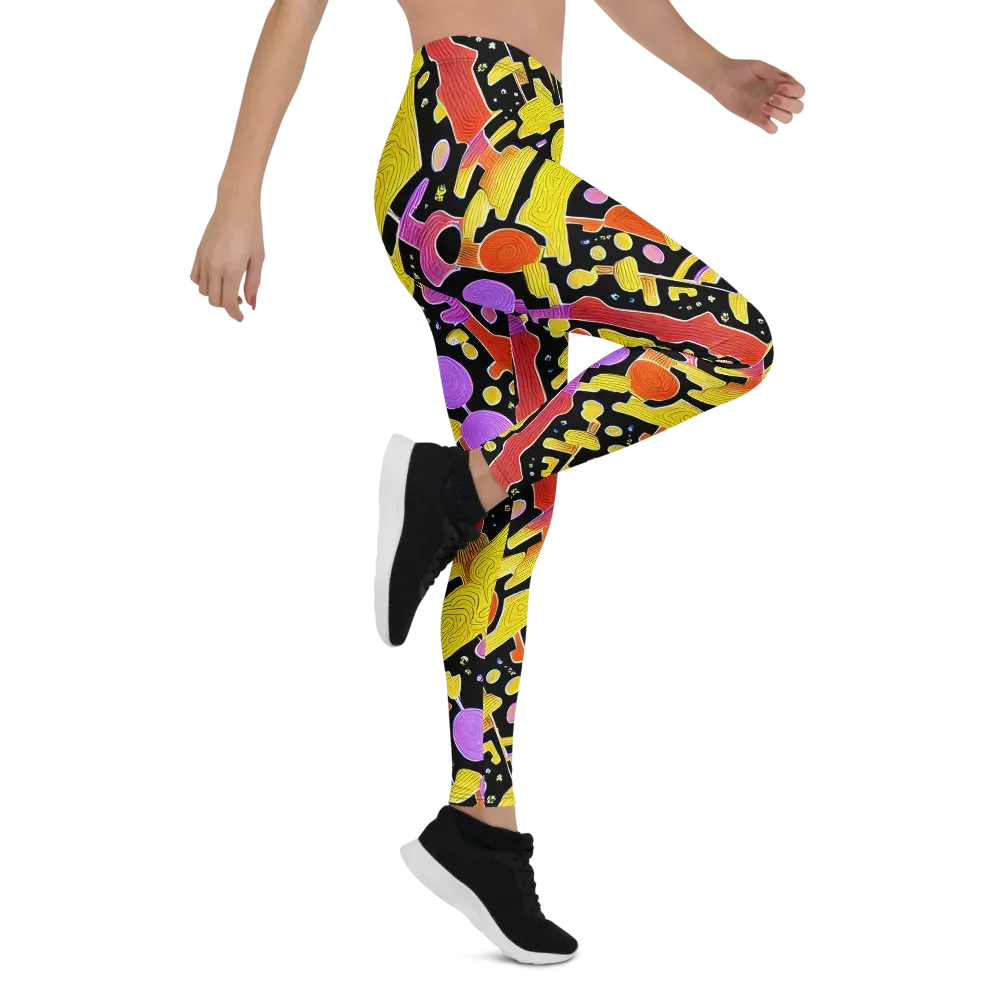Cosmic Mushroom on Leggings — Right