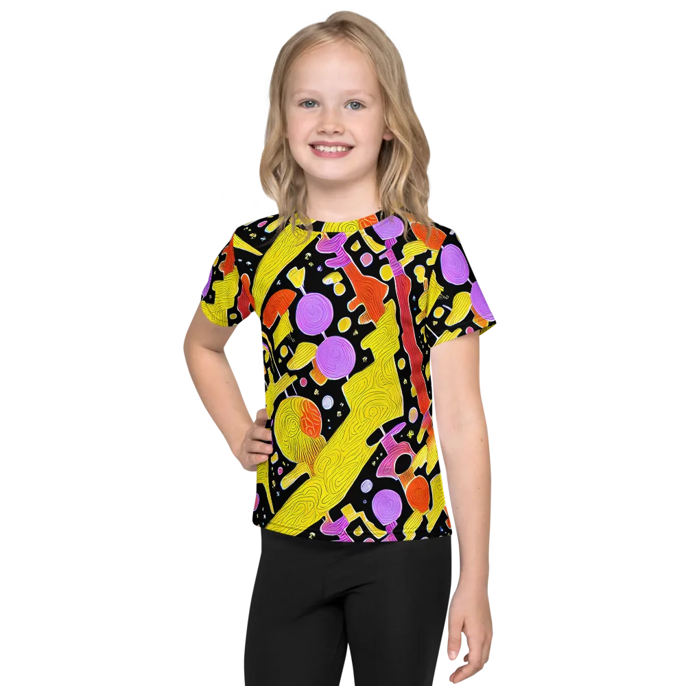Cosmic Mushroom on Kids Crew Neck T-Shirt — Front