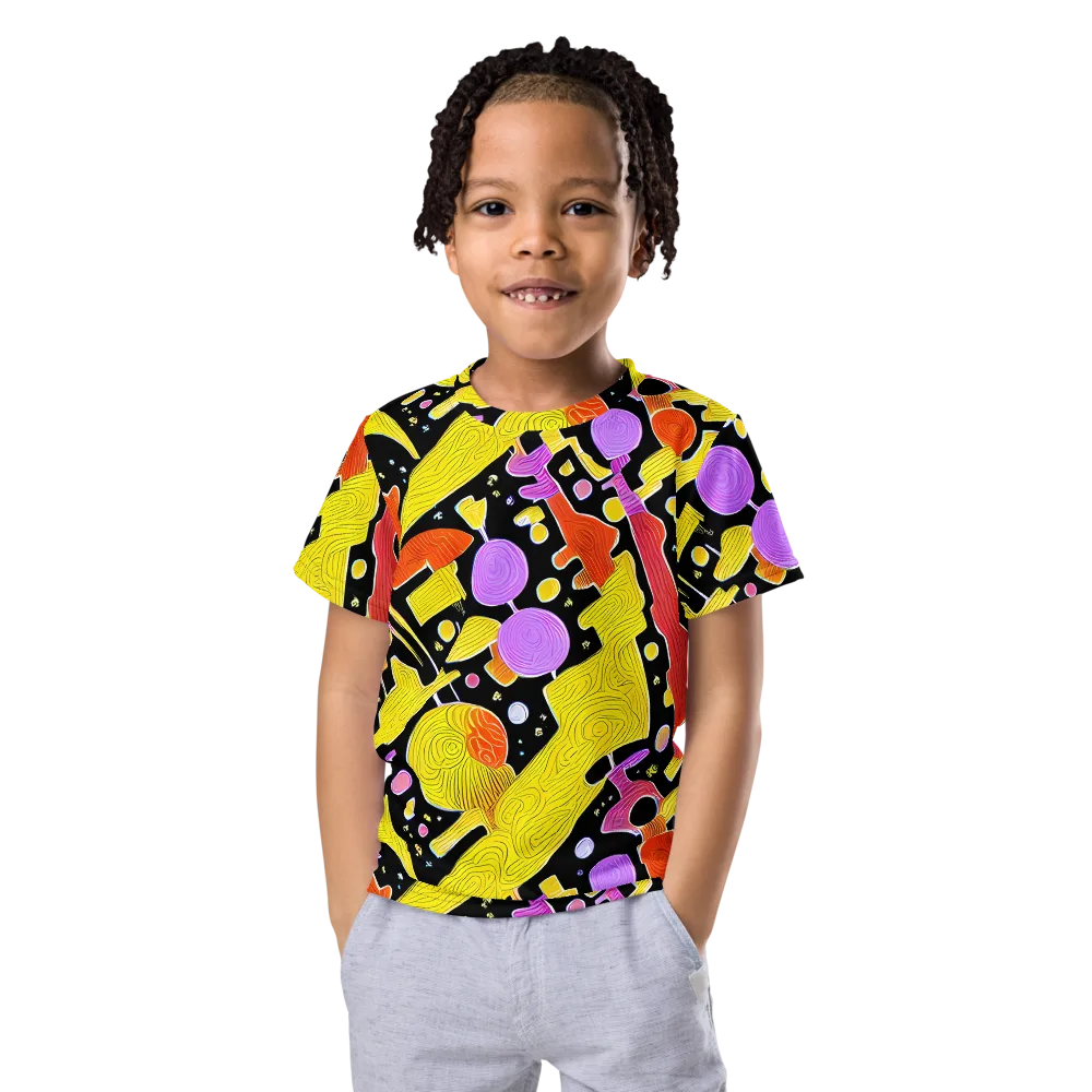 Cosmic Mushroom on Kids Crew Neck T-Shirt — Front