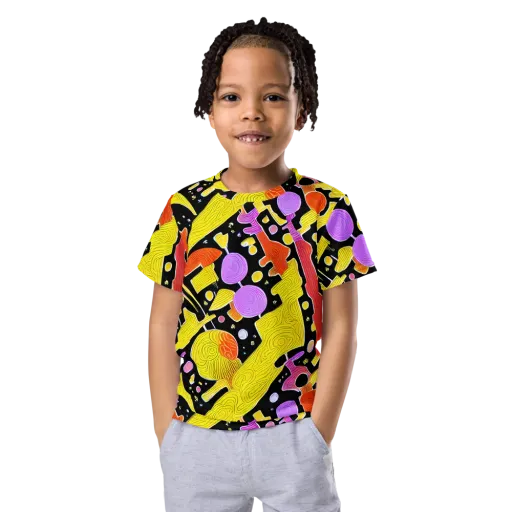 Cosmic Mushroom on a Kids Crew Neck T-Shirt