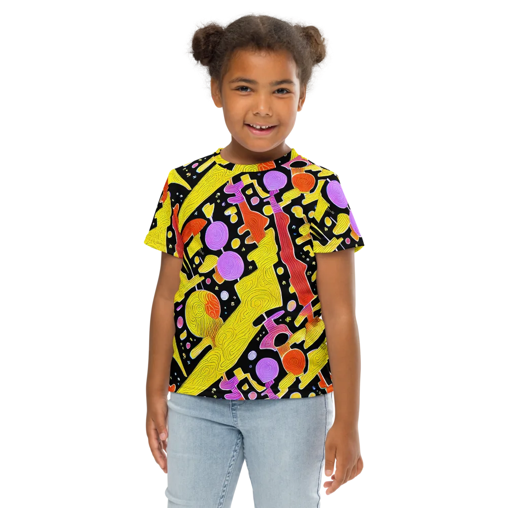 Cosmic Mushroom on Kids Crew Neck T-Shirt — Front