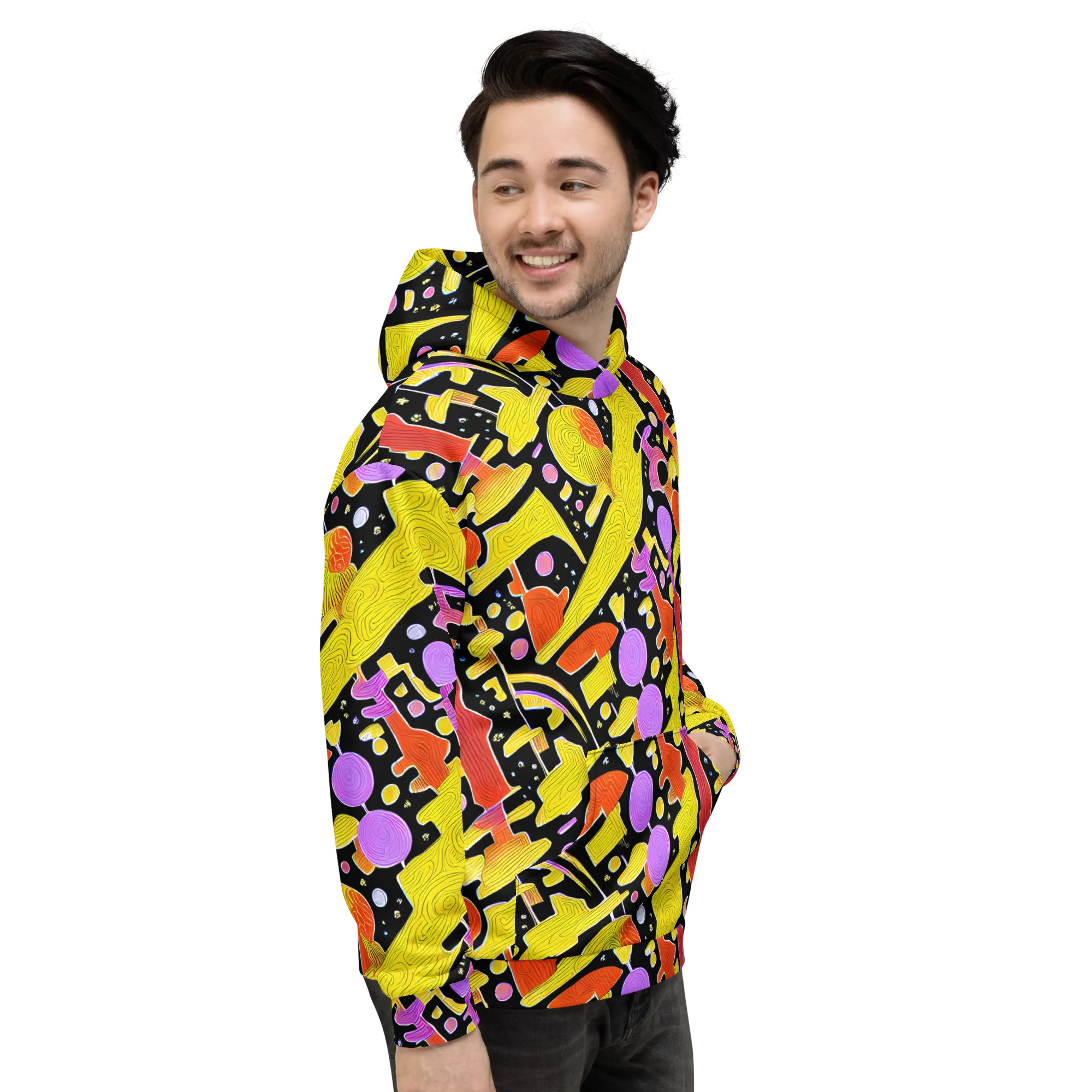 Cosmic Mushroom on Hoodie — Right