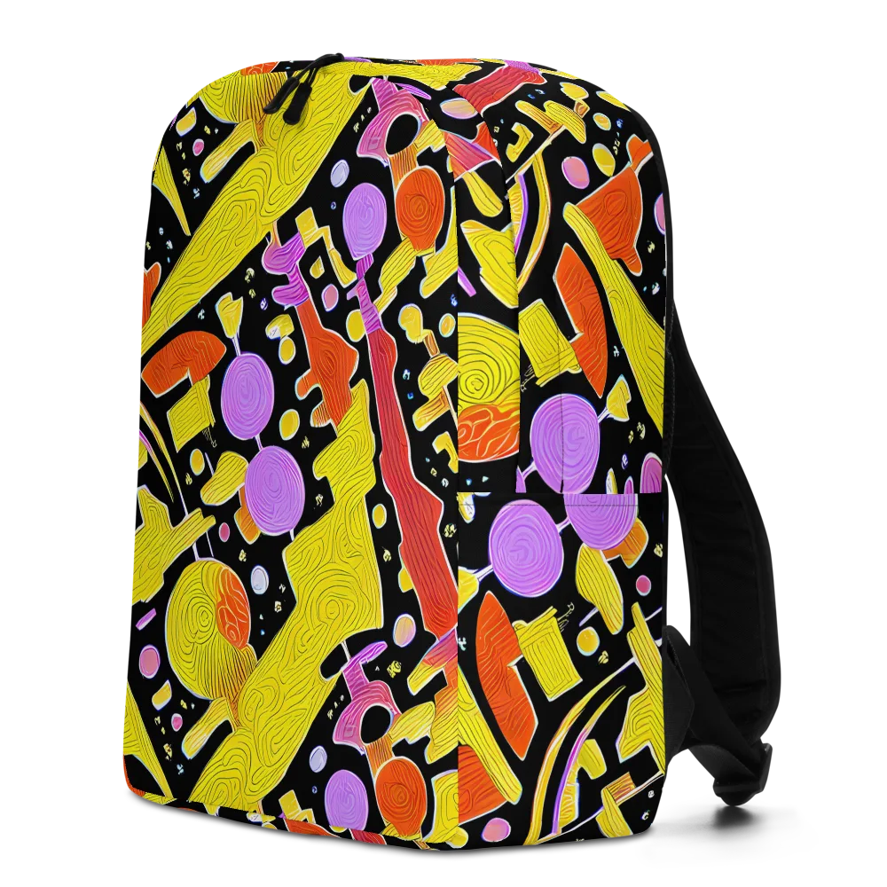 Cosmic Mushroom on Minimalist Backpack — Left