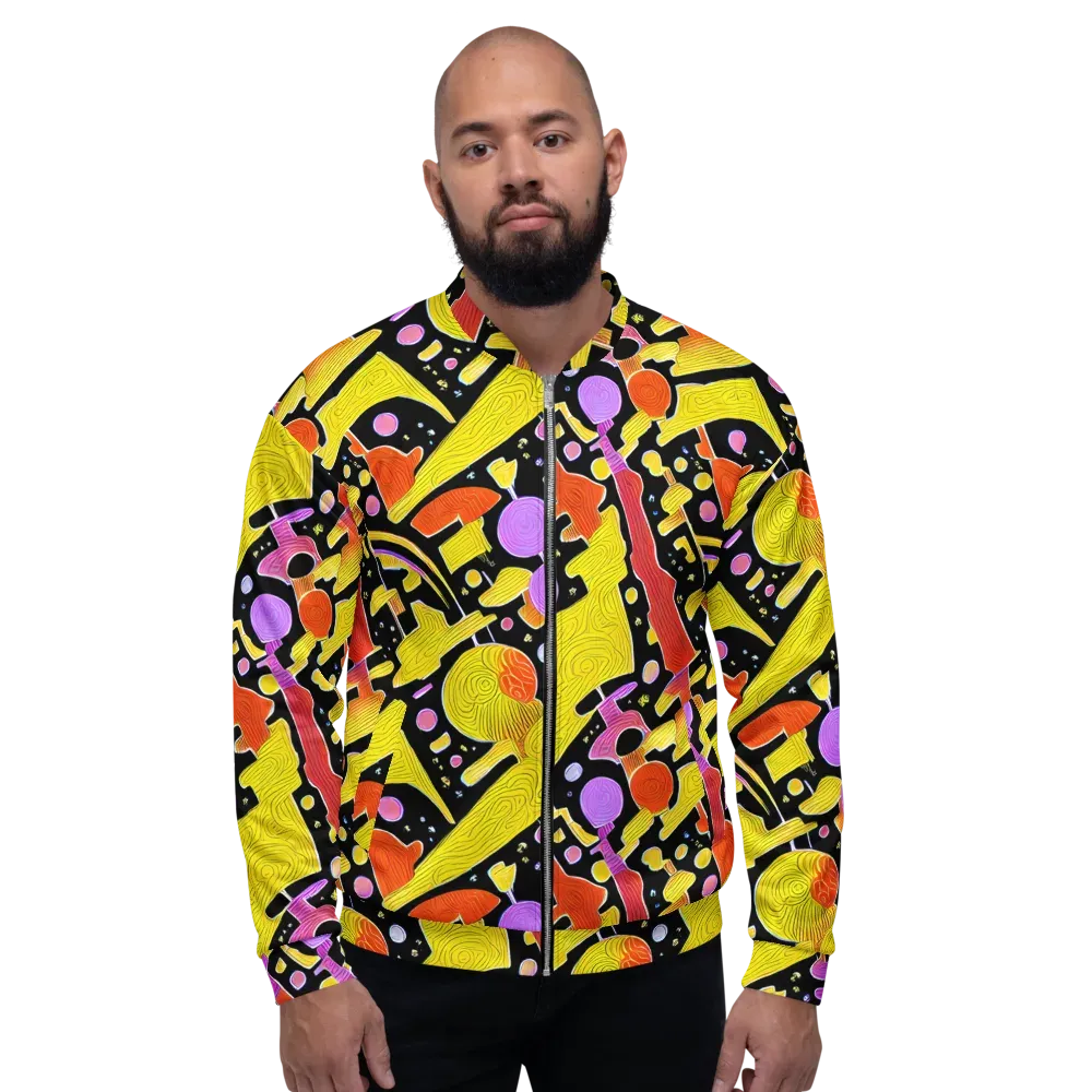 Cosmic Mushroom on Bomber Jacket — Front