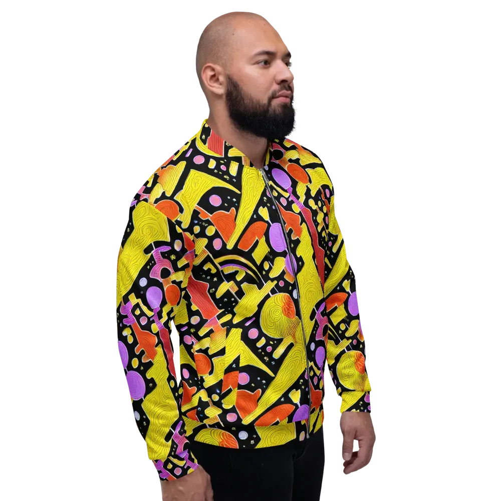 Cosmic Mushroom on Bomber Jacket — Right