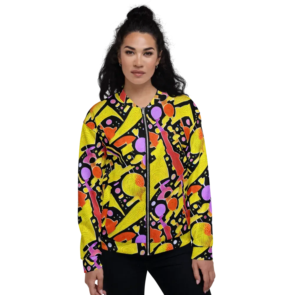 Cosmic Mushroom on Bomber Jacket — Front