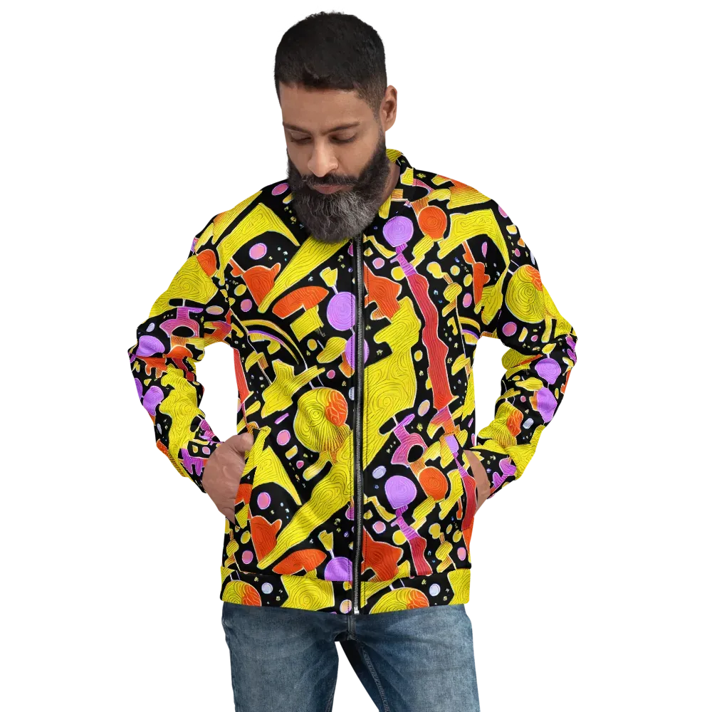 Cosmic Mushroom on Bomber Jacket — Front