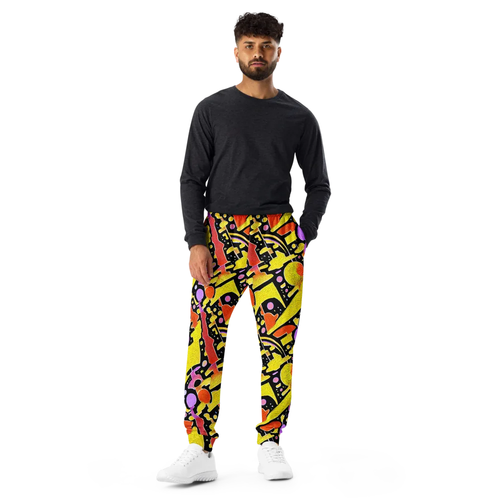 Cosmic Mushroom on Men's Joggers — Front