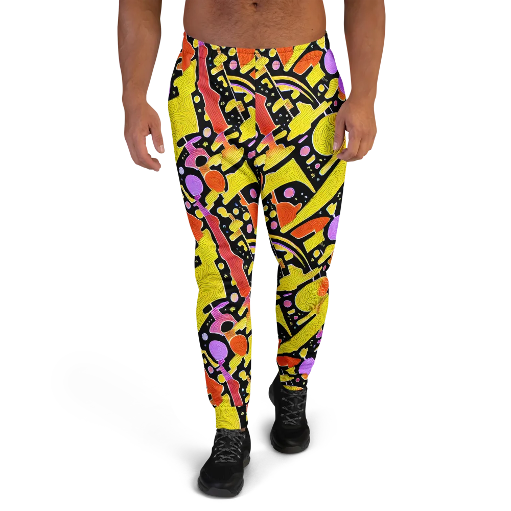 Cosmic Mushroom on Men's Joggers — Front