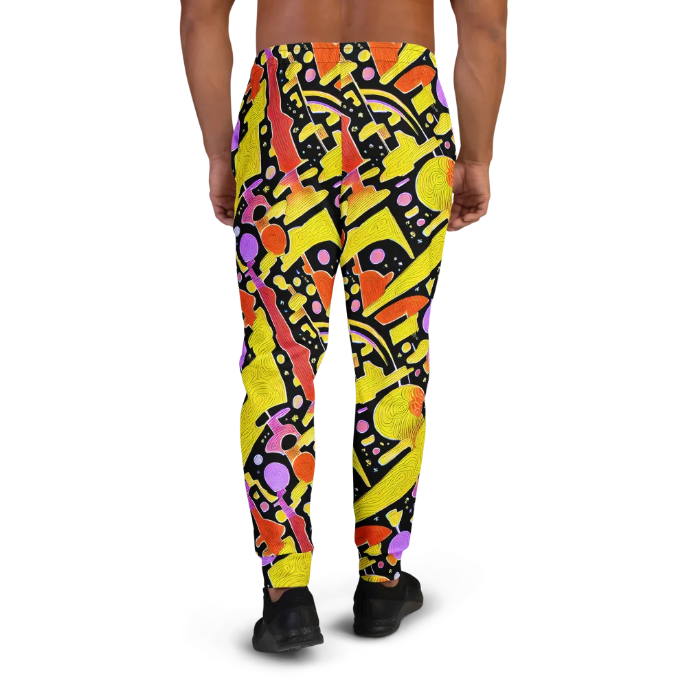 Cosmic Mushroom on Men's Joggers — Back