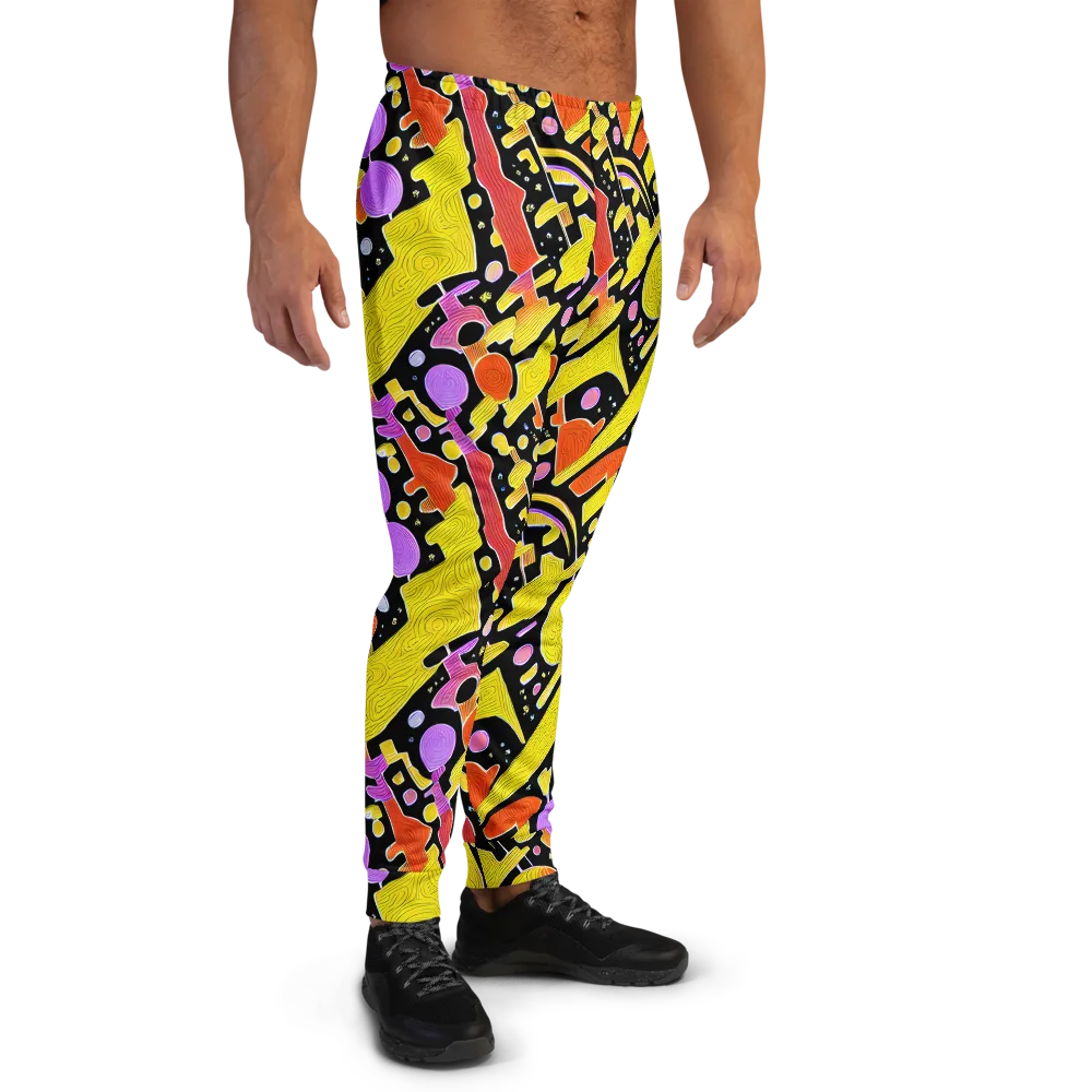 Cosmic Mushroom on Men's Joggers — Right