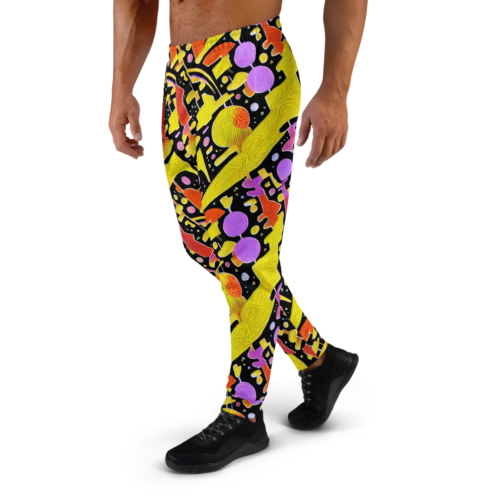 Cosmic Mushroom on Men's Joggers — Left