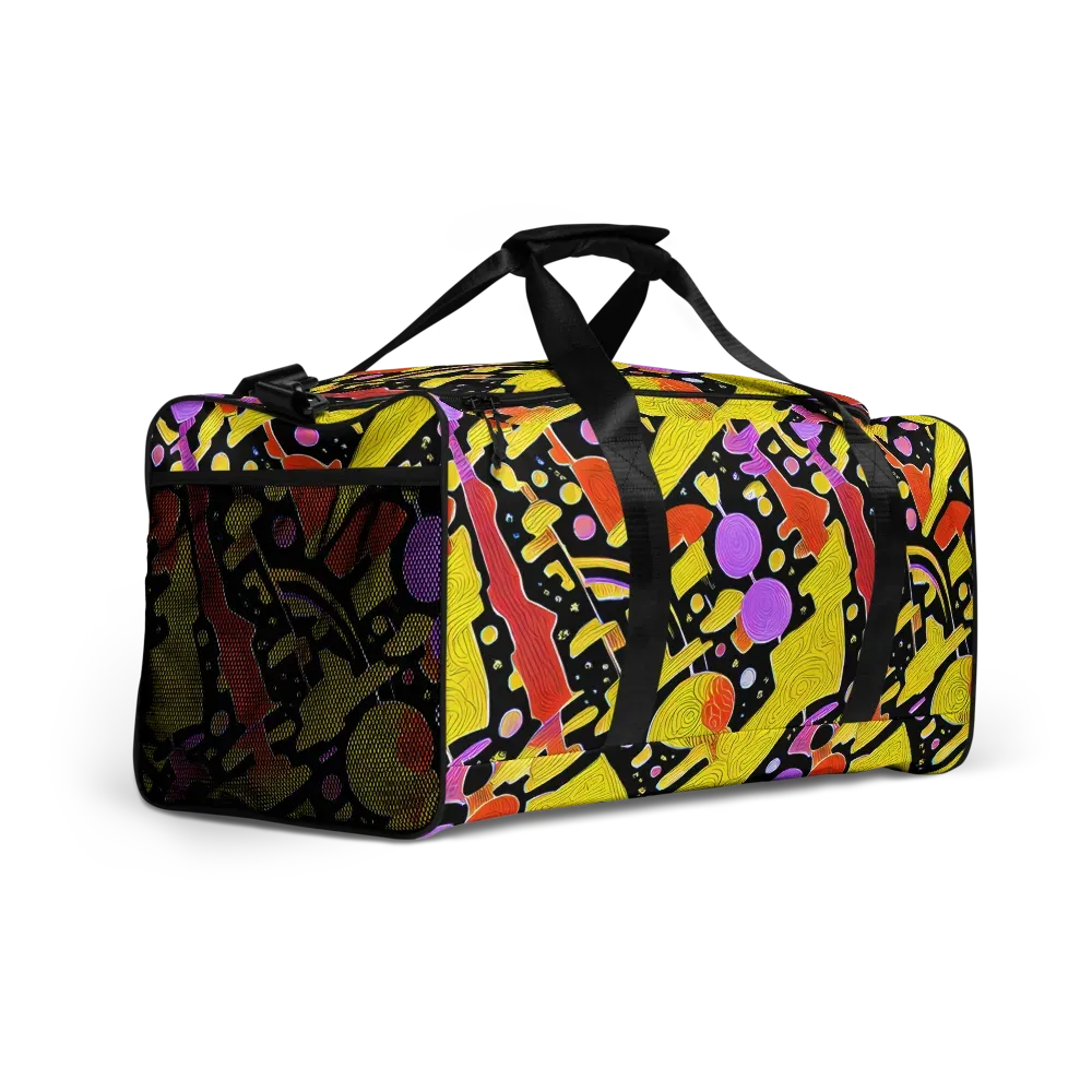 Cosmic Mushroom on Duffle Bag — Right Front