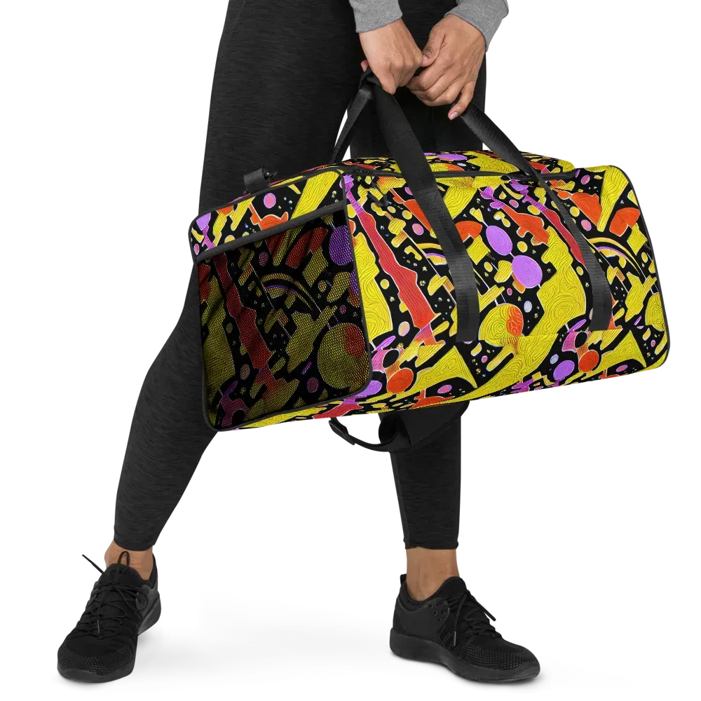 Cosmic Mushroom on Duffle Bag — Right Front