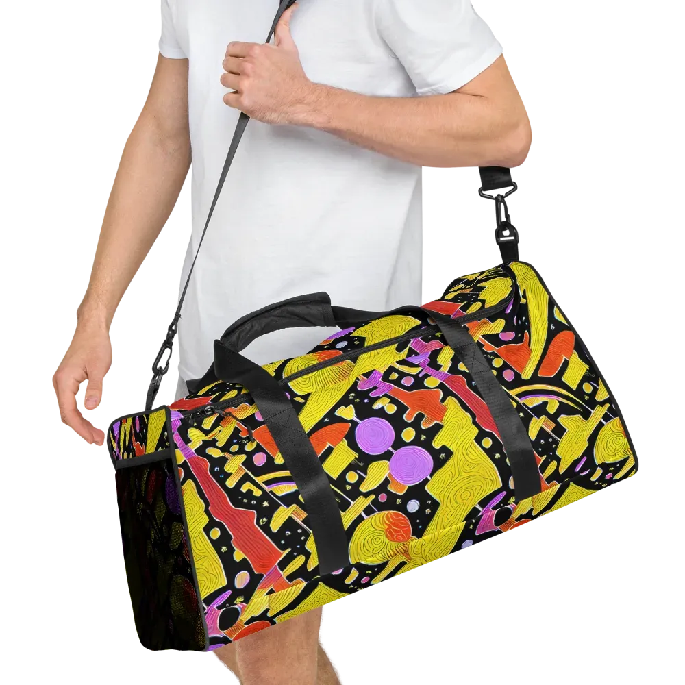Cosmic Mushroom on Duffle Bag — Right Front