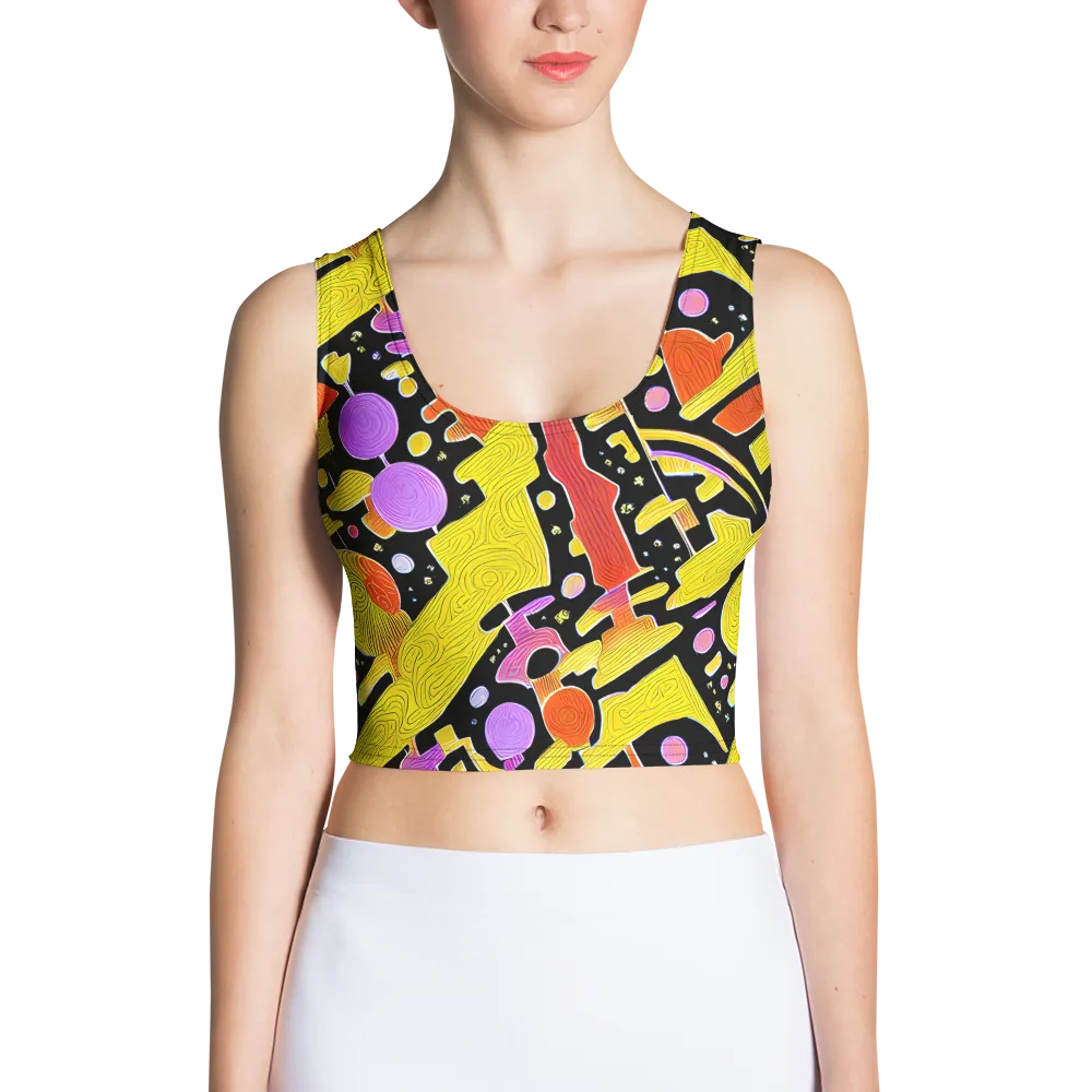 Cosmic Mushroom on Crop Top — Front