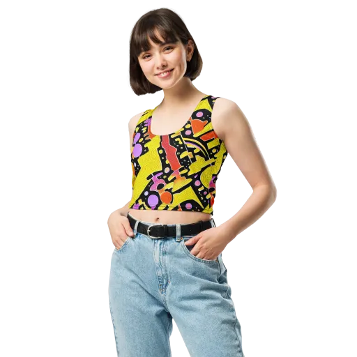 Cosmic Mushroom on a Crop Top