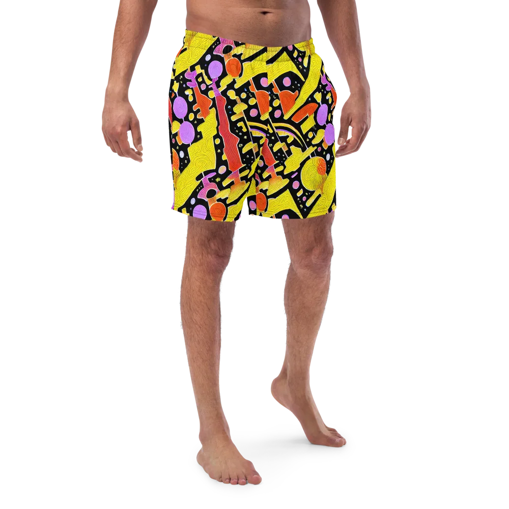 Cosmic Mushroom on Swim Trunks — Front