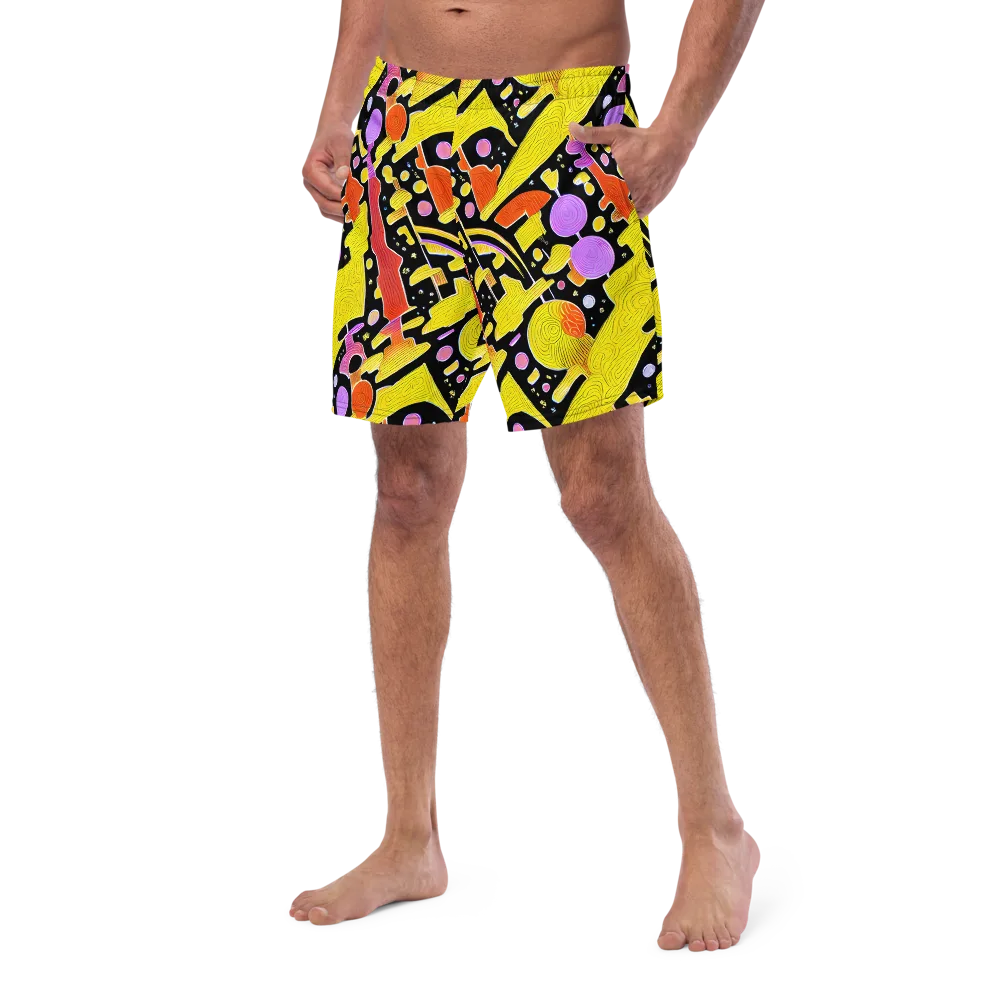 Cosmic Mushroom on Swim Trunks — Left Front
