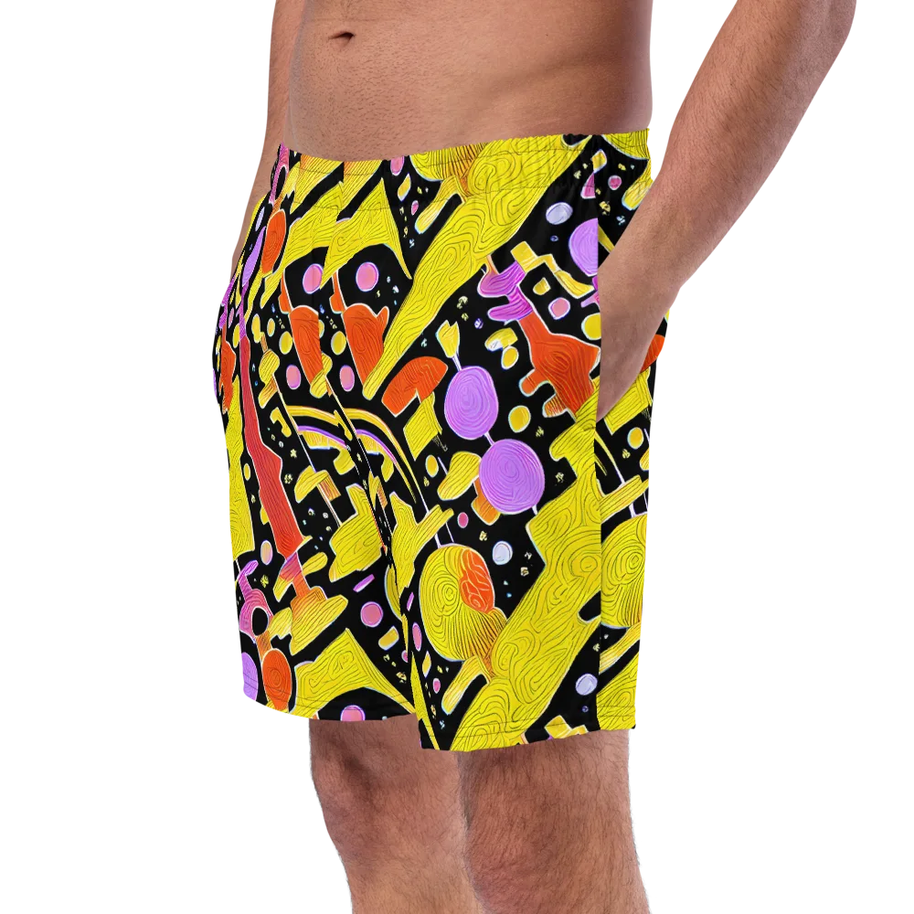 Cosmic Mushroom on Swim Trunks — Left Front