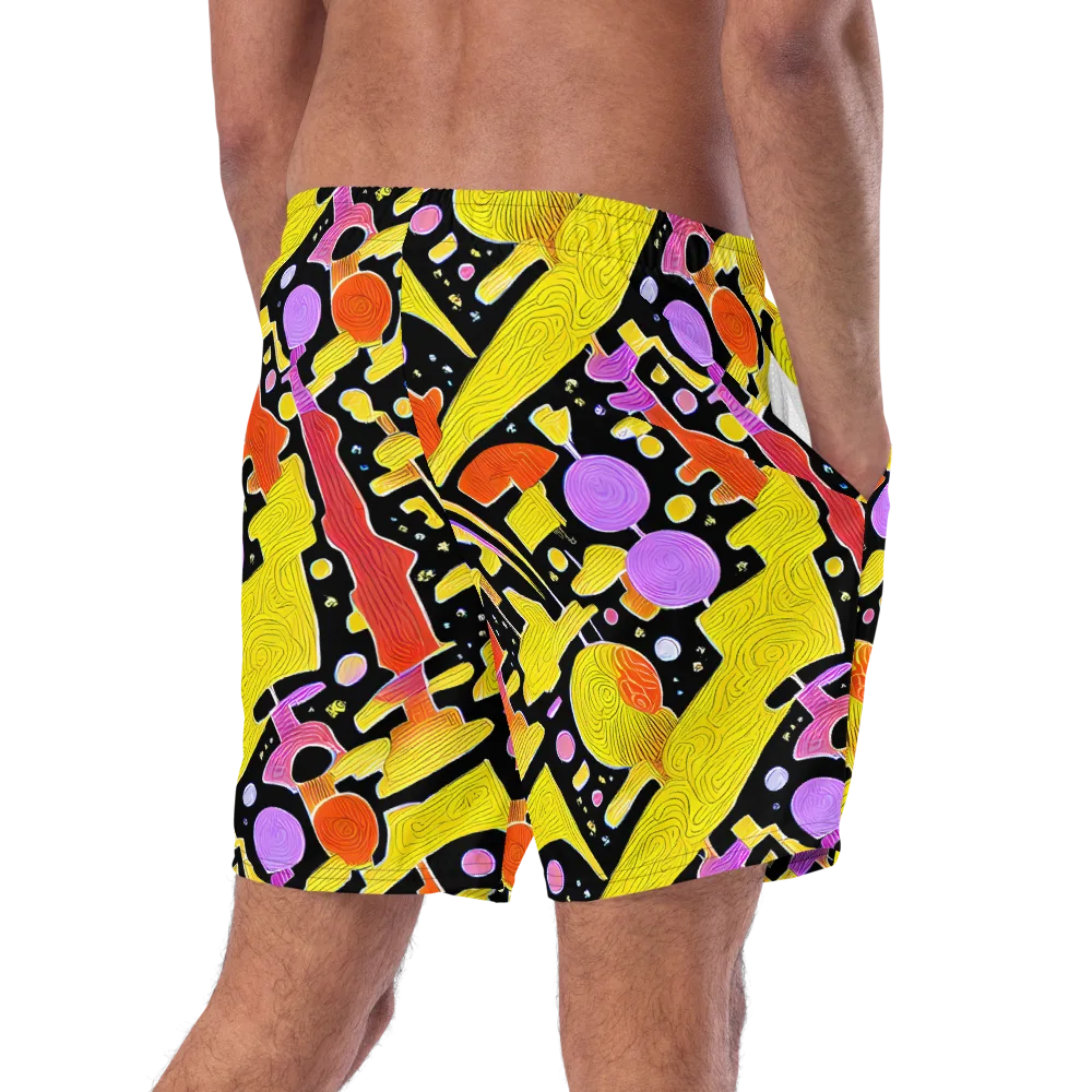 Cosmic Mushroom on Swim Trunks — Right Back