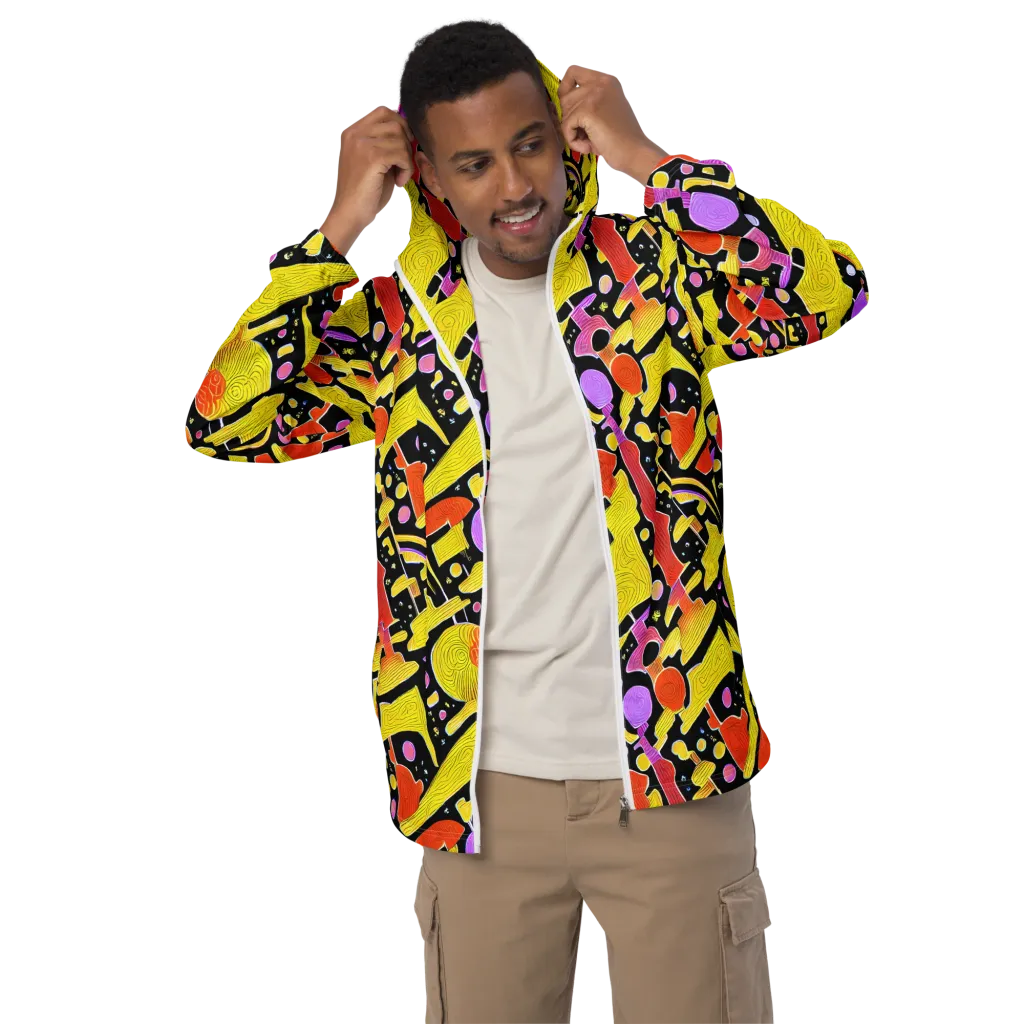 Cosmic Mushroom on Men's Windbreaker — Front