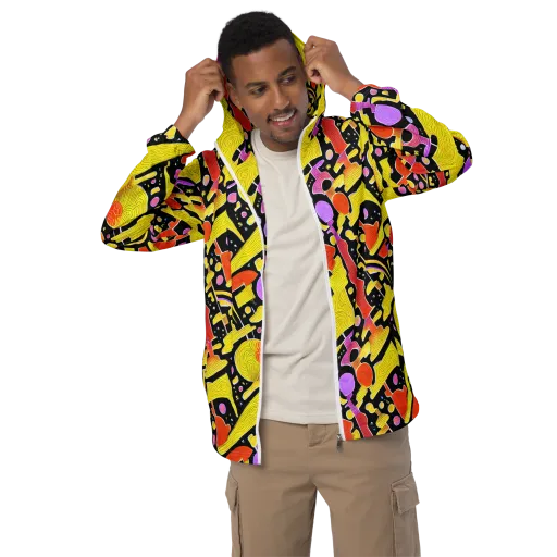 Cosmic Mushroom on a Men's Windbreaker