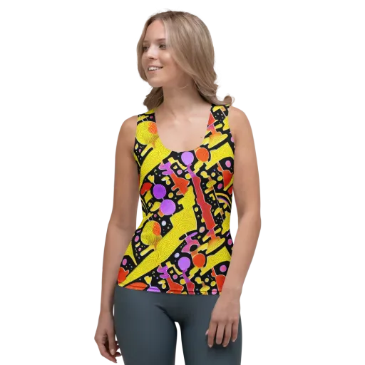 Cosmic Mushroom on a Women's Tank Top