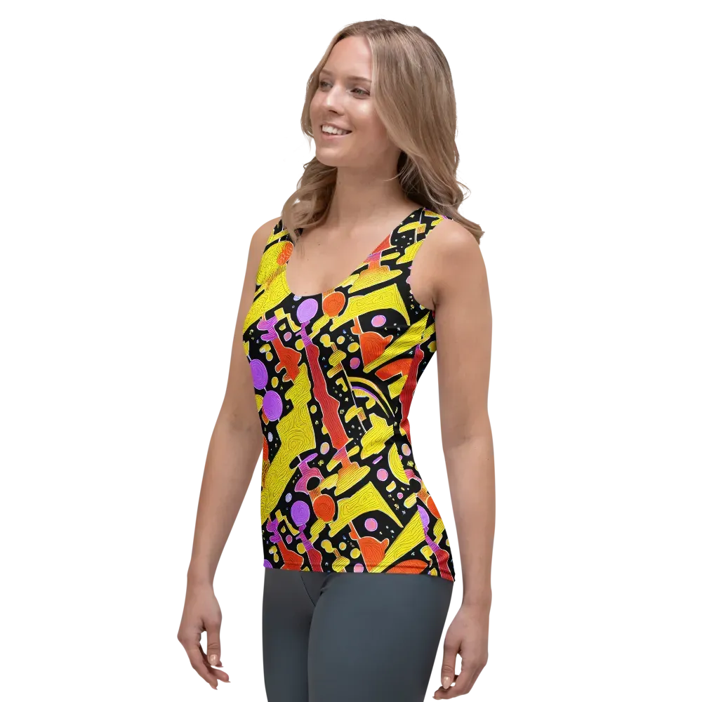 Cosmic Mushroom on Women's Tank Top — Left Front