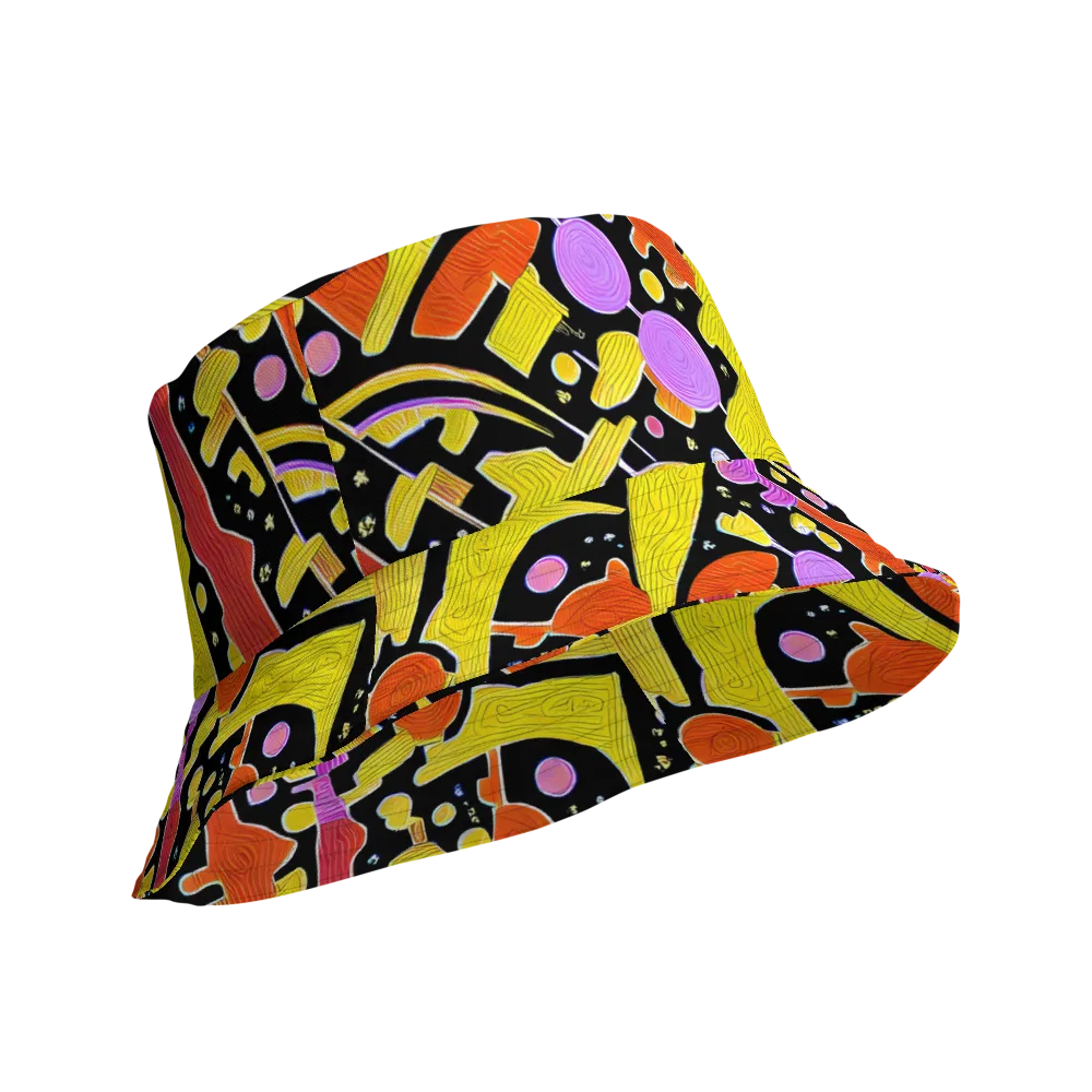 Cosmic Mushroom on Reversible Bucket Hat — Product details Outside