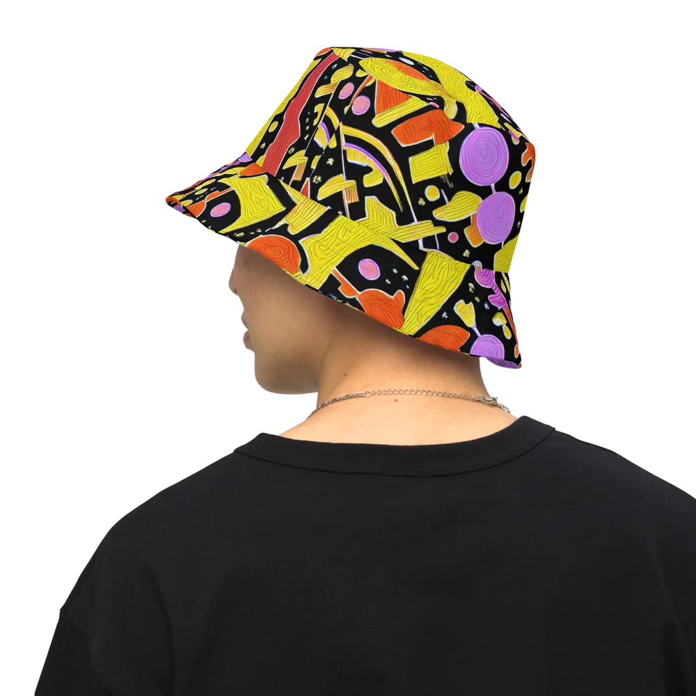 Cosmic Mushroom on Reversible Bucket Hat — Back Inside