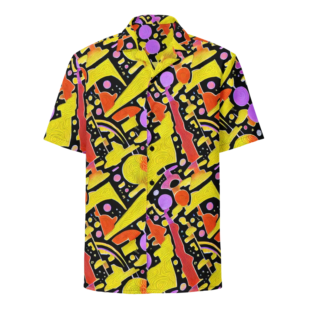 Cosmic Mushroom on Button Shirt — Front
