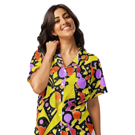 Cosmic Mushroom on a Women's Short Sleeve Pajama Top