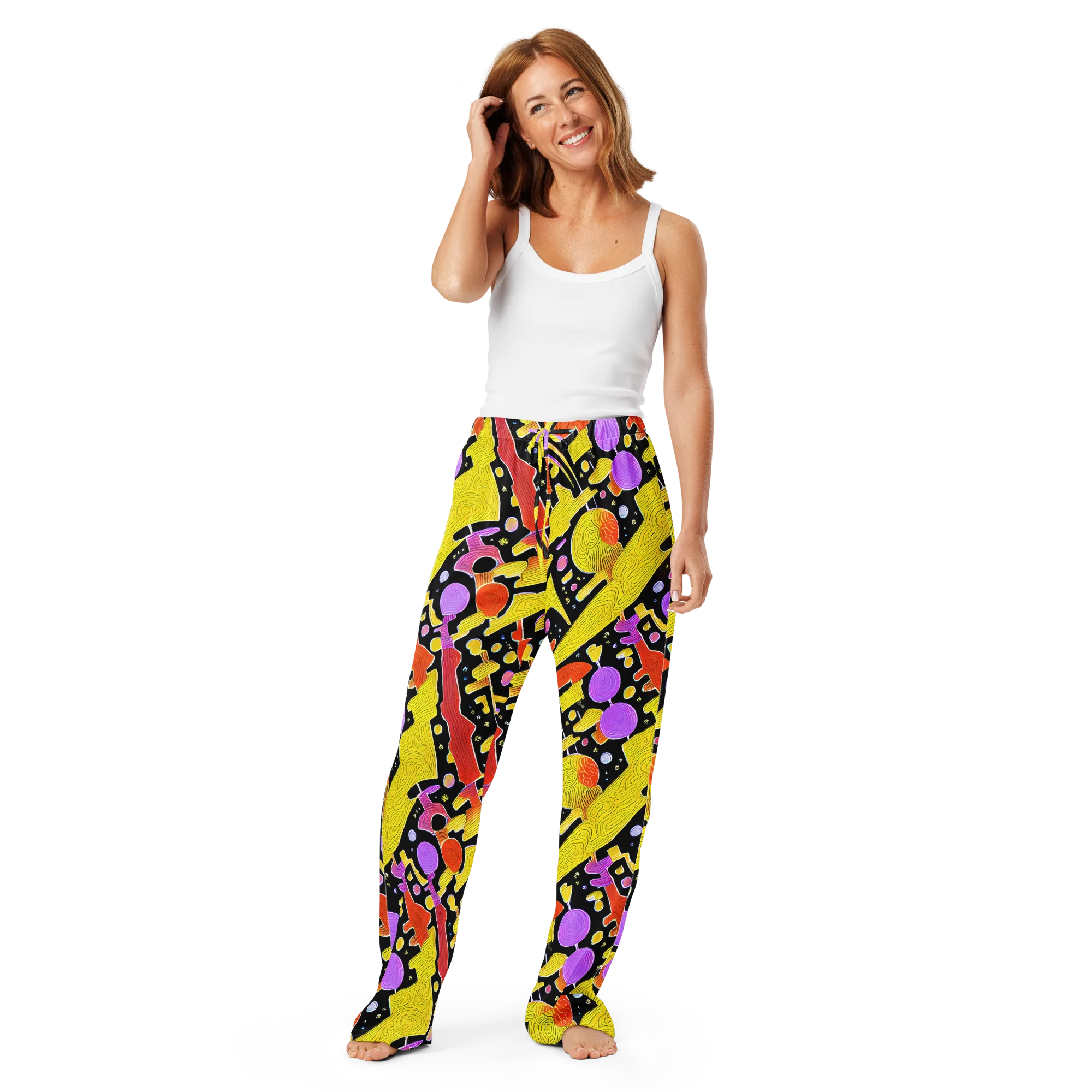 Cosmic Mushroom on Women's Pajama Pants — Front