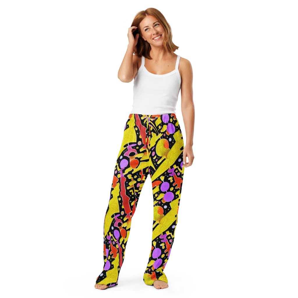 Cosmic Mushroom on Women's Pajama Pants — Front