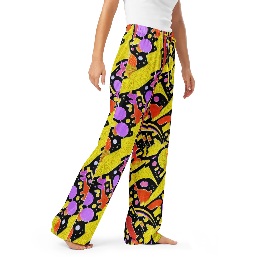 Cosmic Mushroom on Women's Pajama Pants — Right Front