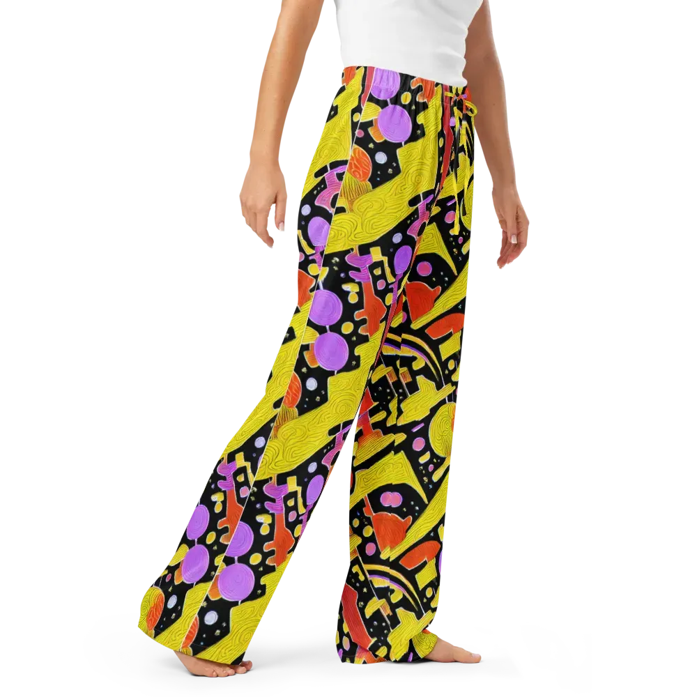 Cosmic Mushroom on Women's Pajama Pants — Right Front