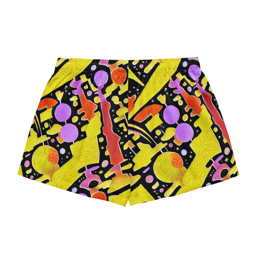 Cosmic Mushroom on Women's Pajama Shorts — Back