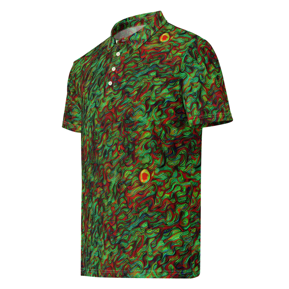 Viridian Fever on Men's Slim Fit Polo Shirt — Left Front